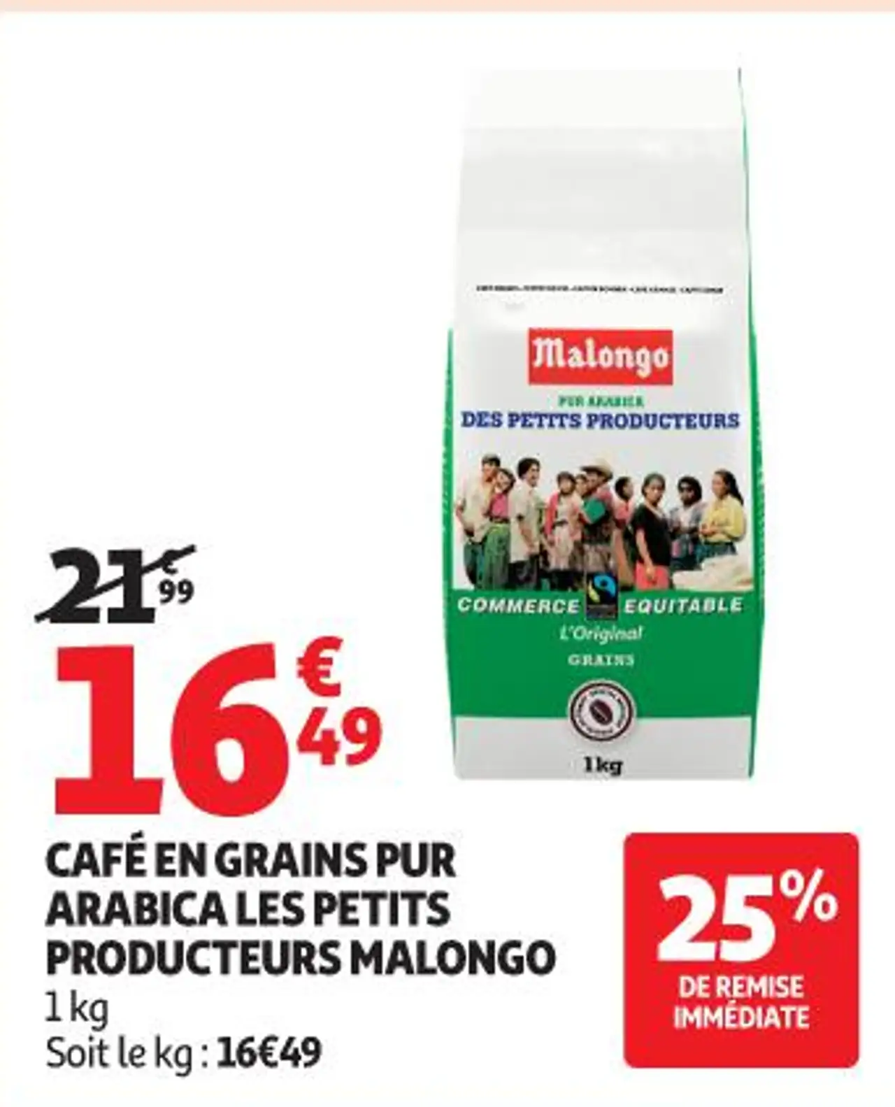 CAFÉ EN GRAINS PUR ARABICA LES PETITS PRODUCTEURS MALONGO
