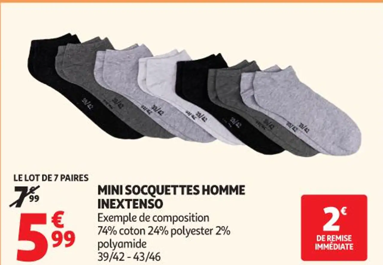 MINI SOCQUETTES HOMME INEXTENSO