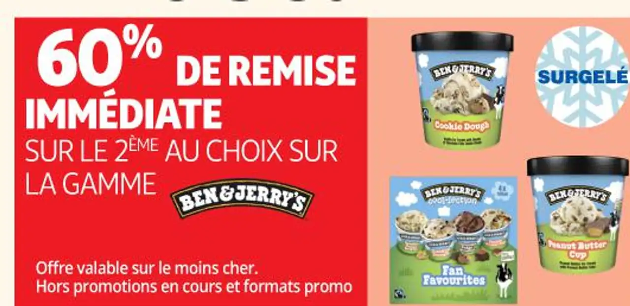 60% DE REMISE IMMÉDIATE SUR LE 2ÈME AU CHOIX SUR LA GAMME