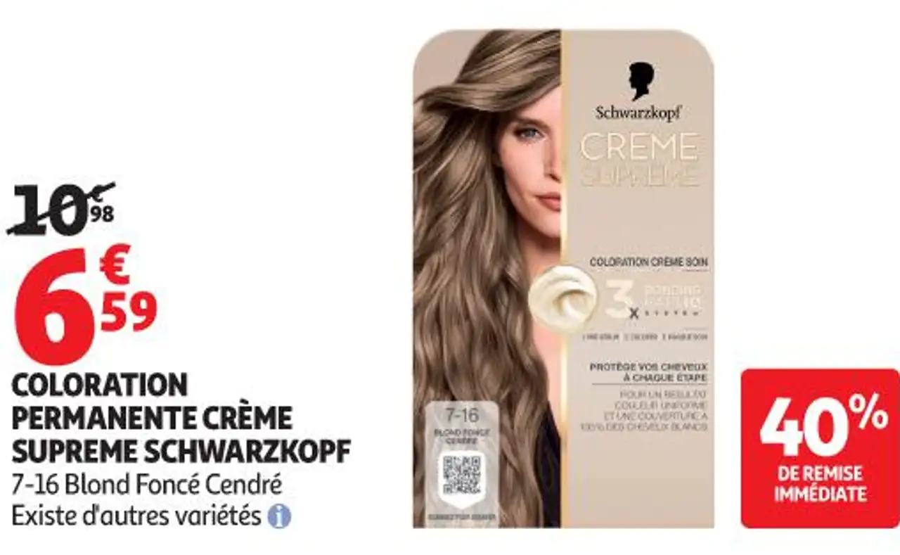 COLORATION PERMANENTE CRÈME SUPREME SCHWARZKOPF