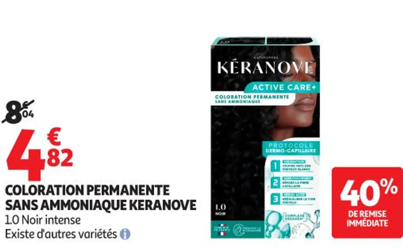 COLORATION PERMANENTE SANS AMMONIAQUE KERANOVE