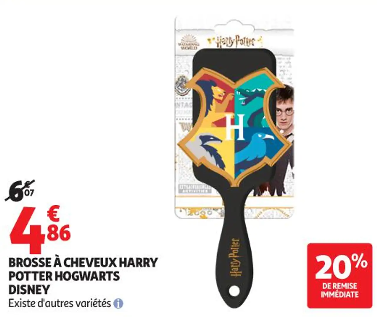 BROSSE À CHEVEUX HARRY POTTER HOGWARTS DISNEY