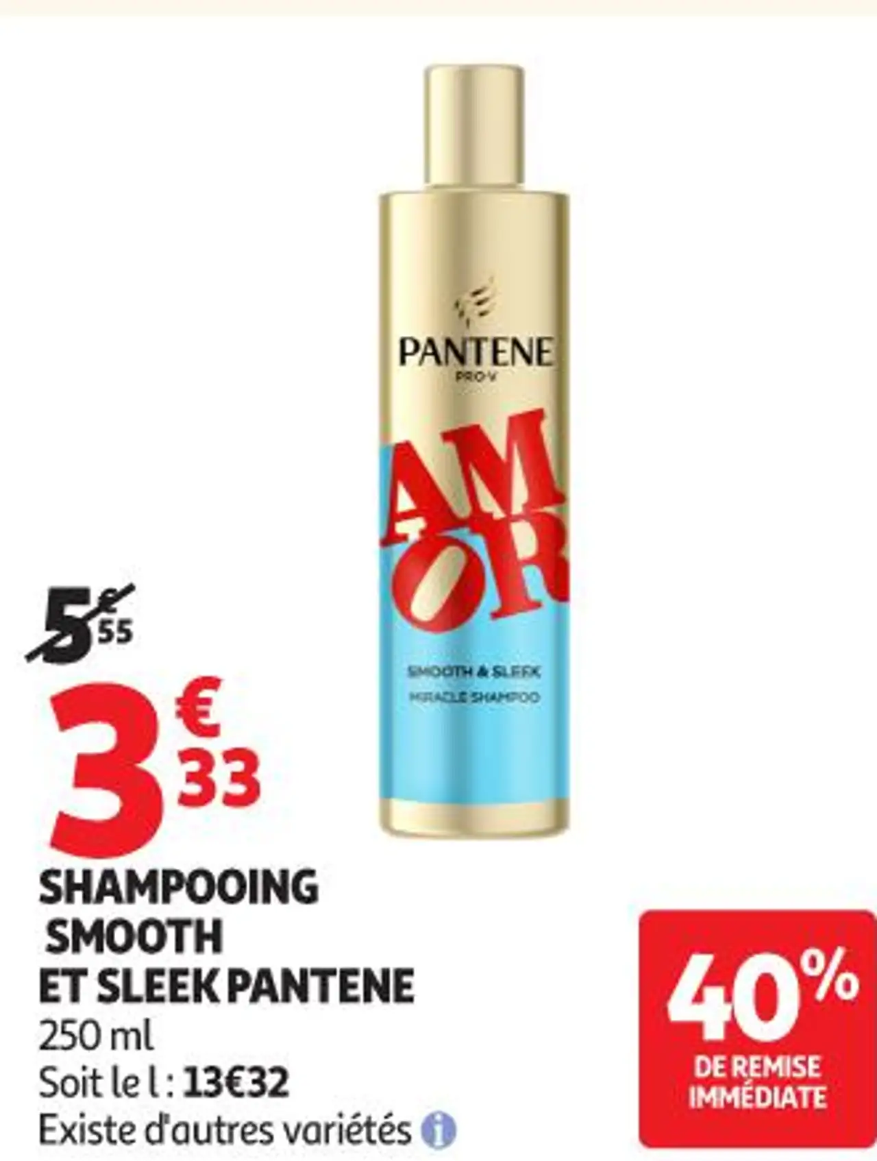 SHAMPOOING SMOOTH ET SLEEK PANTENE