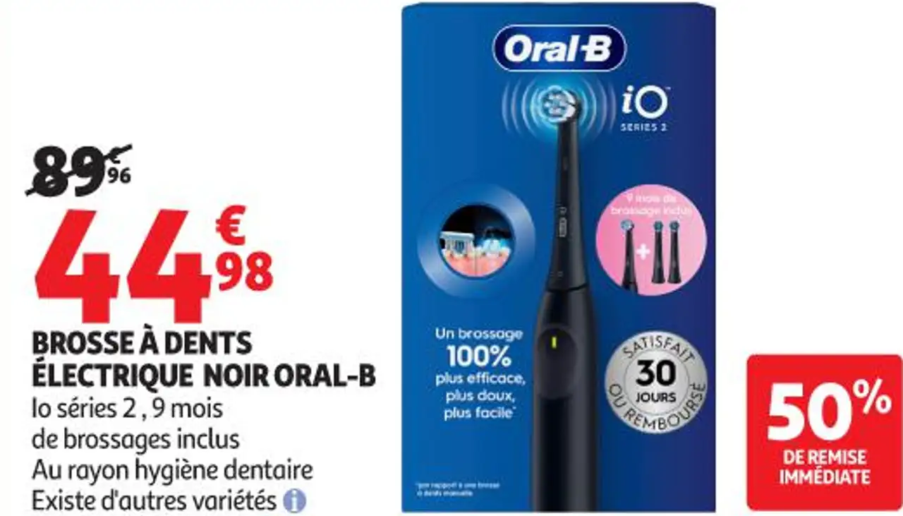 BROSSE À DENTS ÉLECTRIQUE NOIR ORAL-B