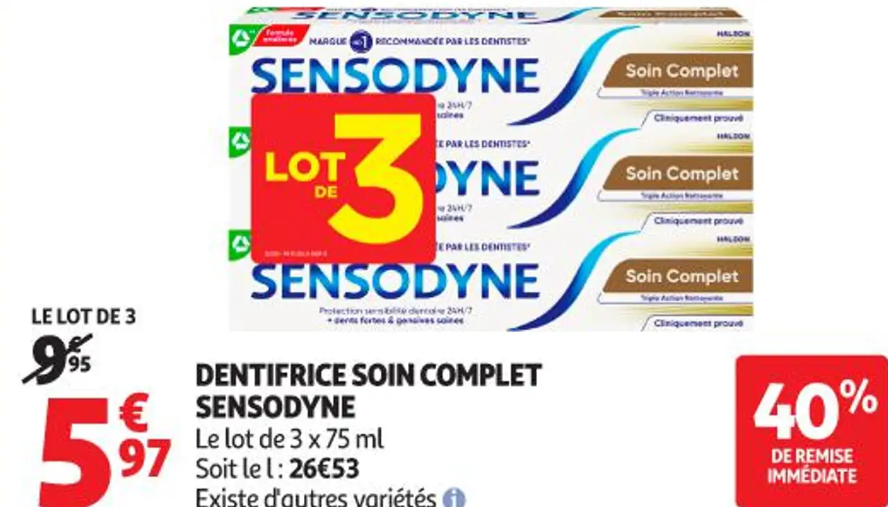 DENTIFRICE SOIN COMPLET SENSODYNE