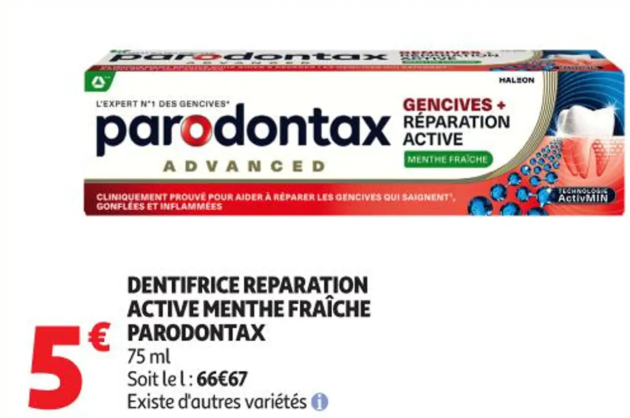 DENTIFRICE REPARATION ACTIVE MENTHE FRAÎCHE PARODONTAX