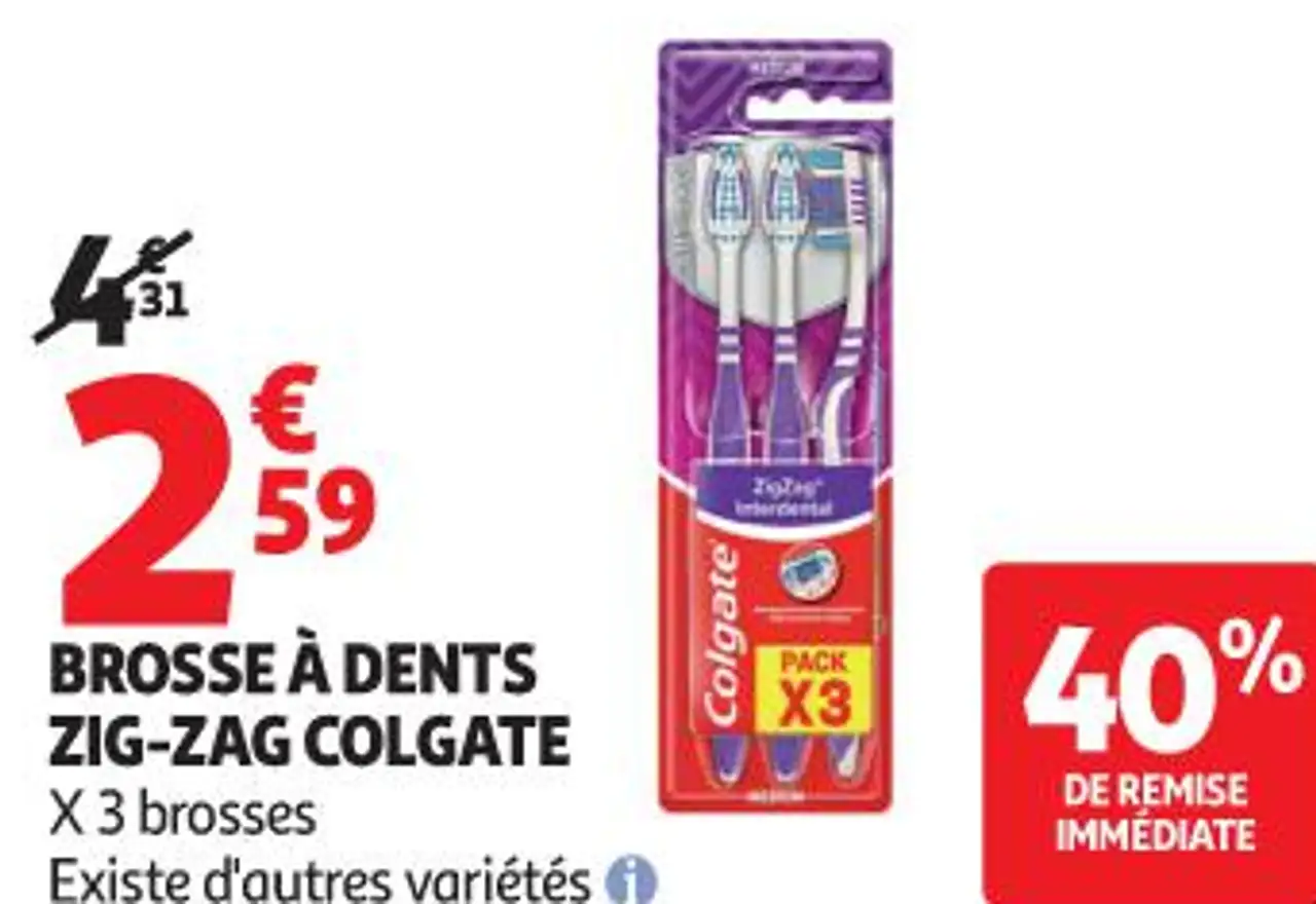 BROSSE À DENTS ZIG-ZAG COLGATE