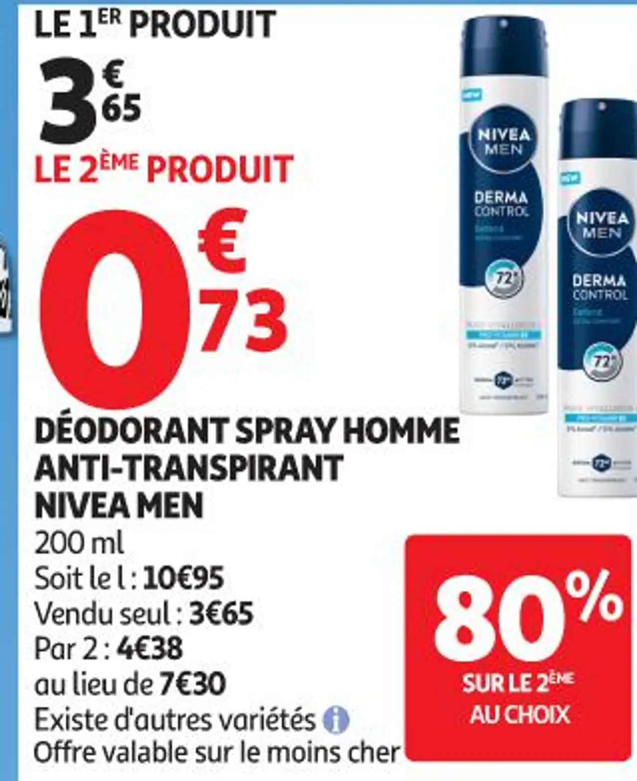 DÉODORANT SPRAY HOMME ANTI-TRANSPIRANT NIVEA MEN