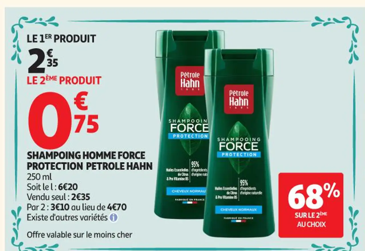 SHAMPOING HOMME FORCE PROTECTION PETROLE HAHN