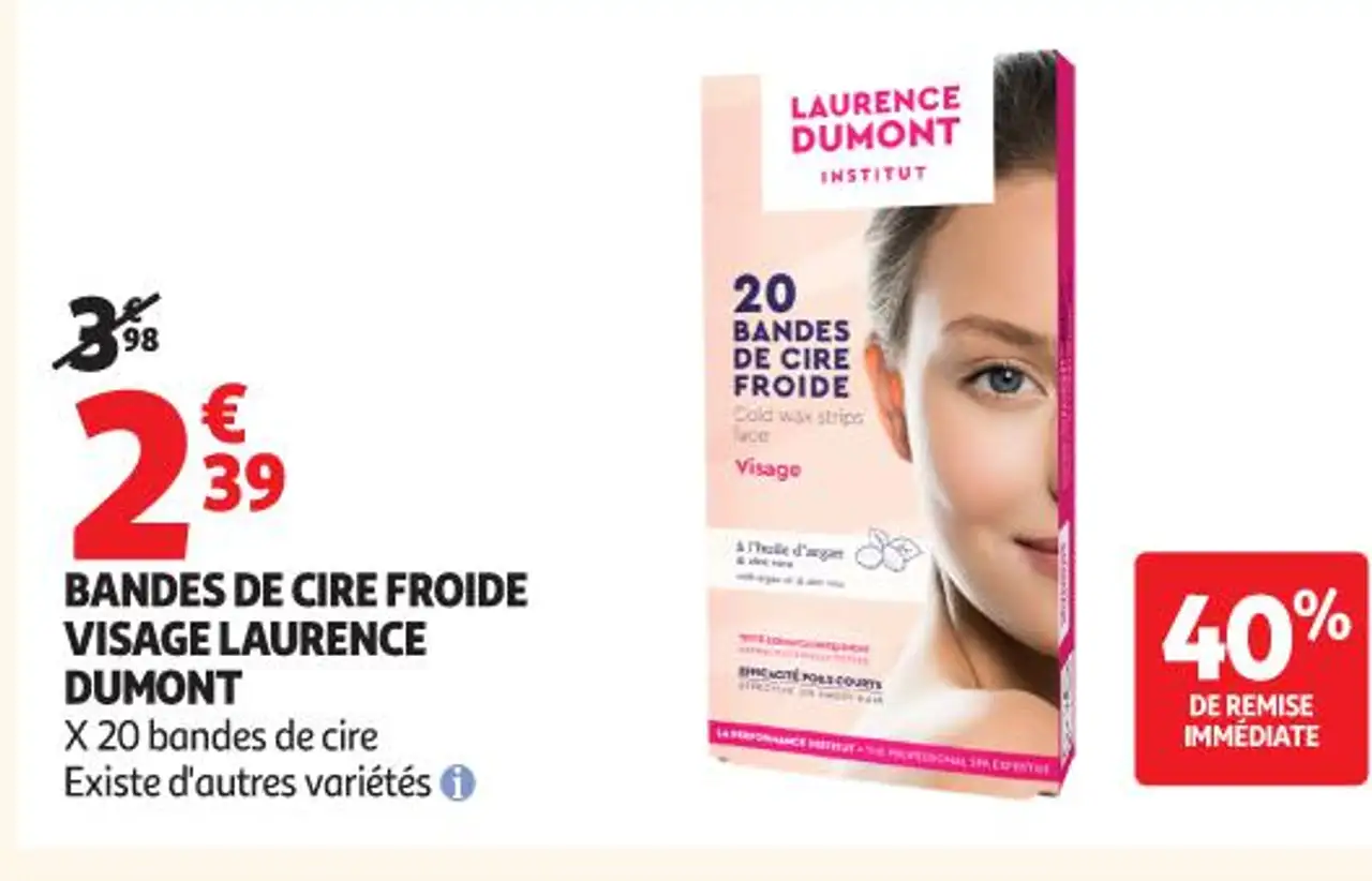 BANDES DE CIRE FROIDE VISAGE LAURENCE DUMONT