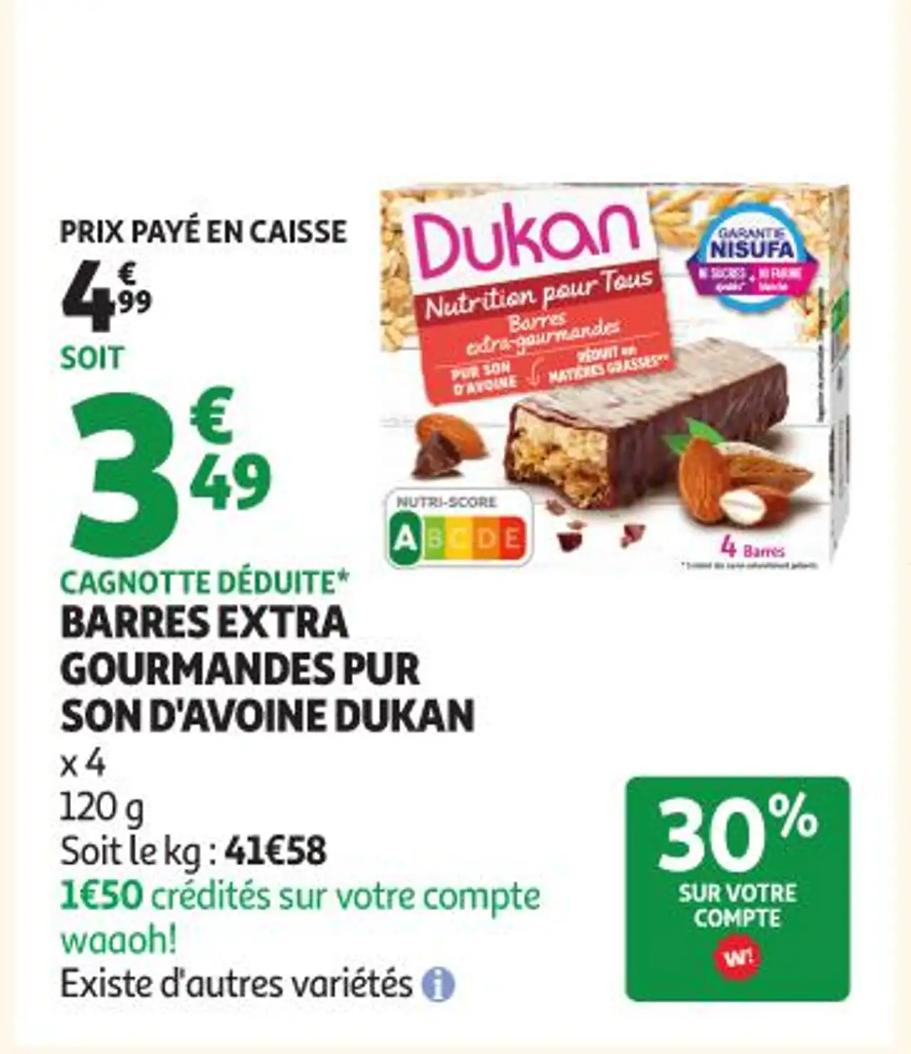 BARRES EXTRA GOURMANDES PUR SON D'AVOINE DUKAN