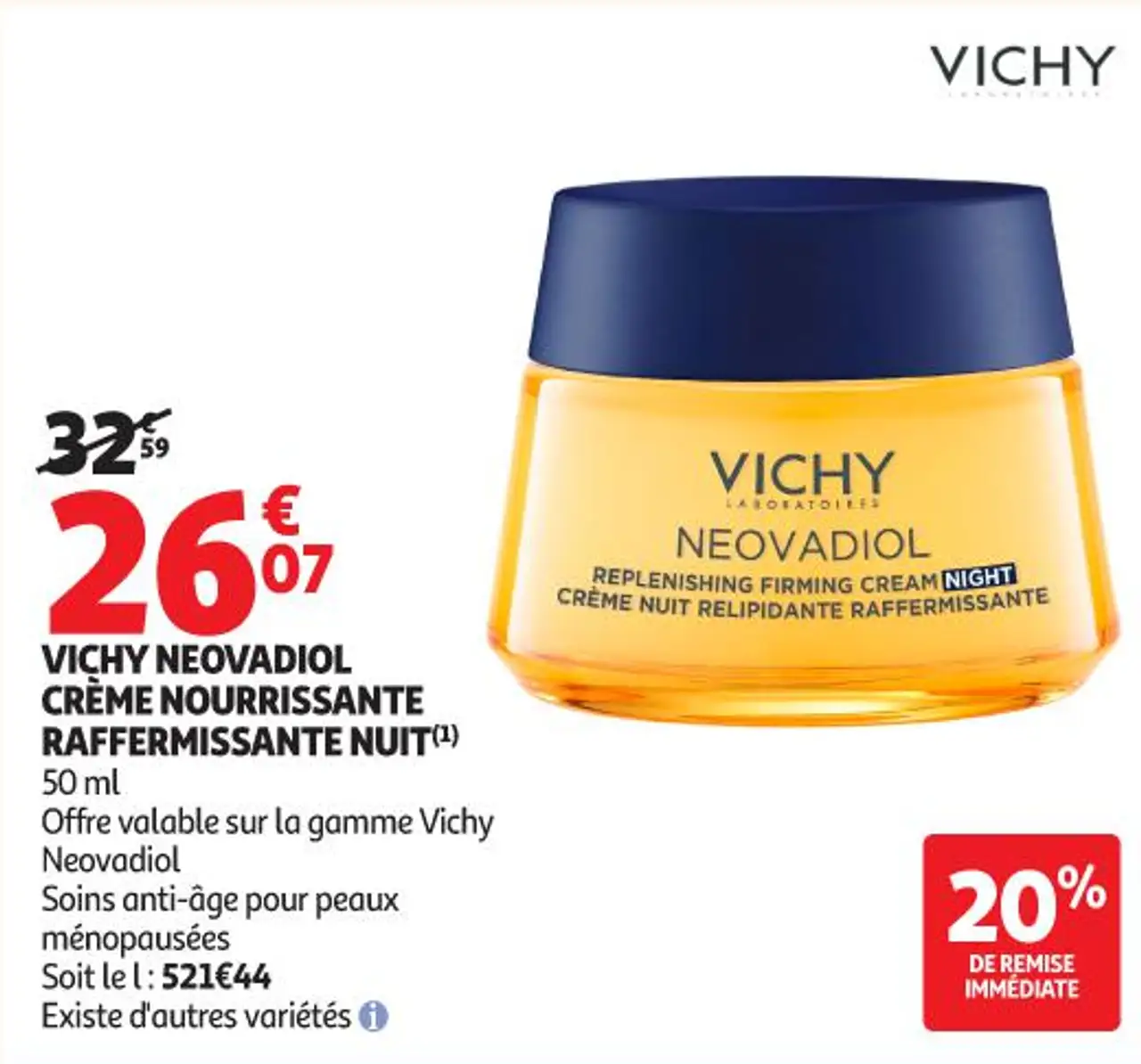 VICHY NEOVADIOL CRÈME NOURRISSANTE RAFFERMISSANTE NUIT