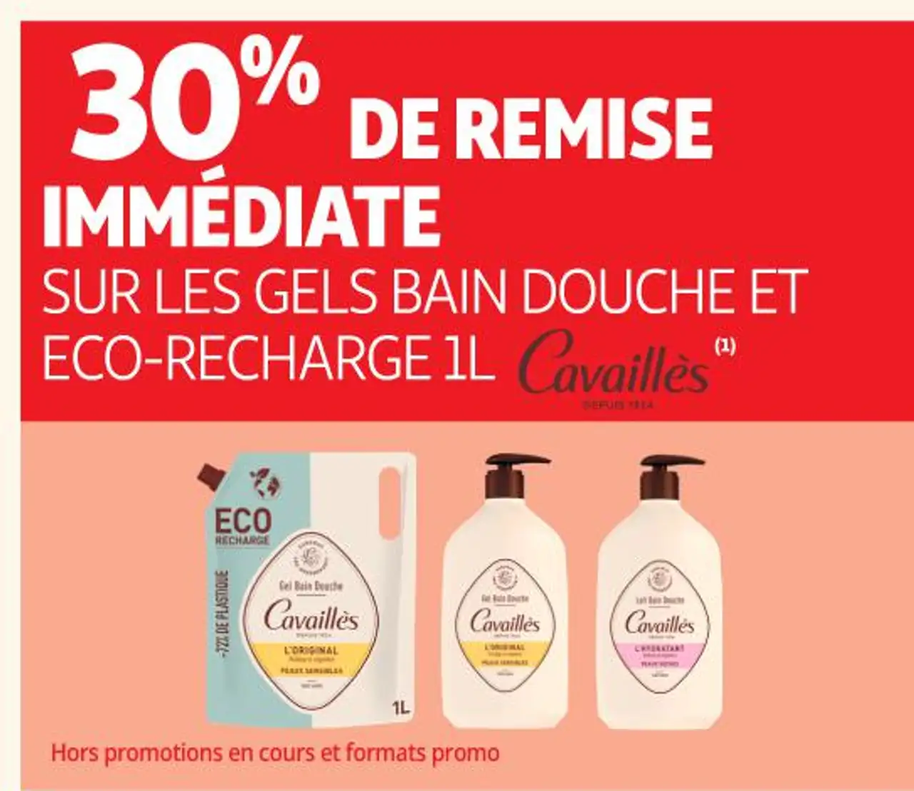 GELS BAIN DOUCHE ET ECO-RECHARGE 1L Cavaillès