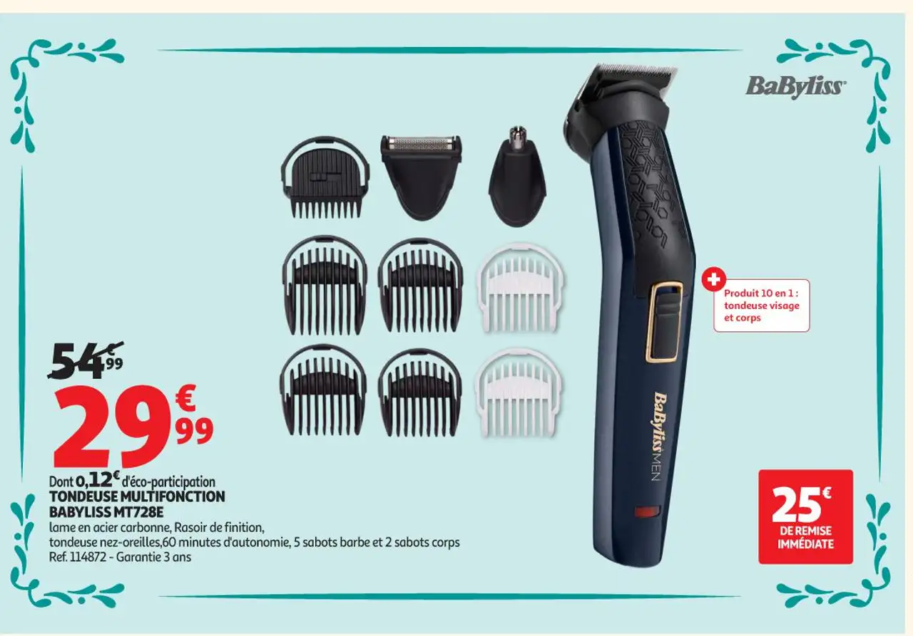 TONDEUSE MULTIFONCTION BABYLISS MT728E