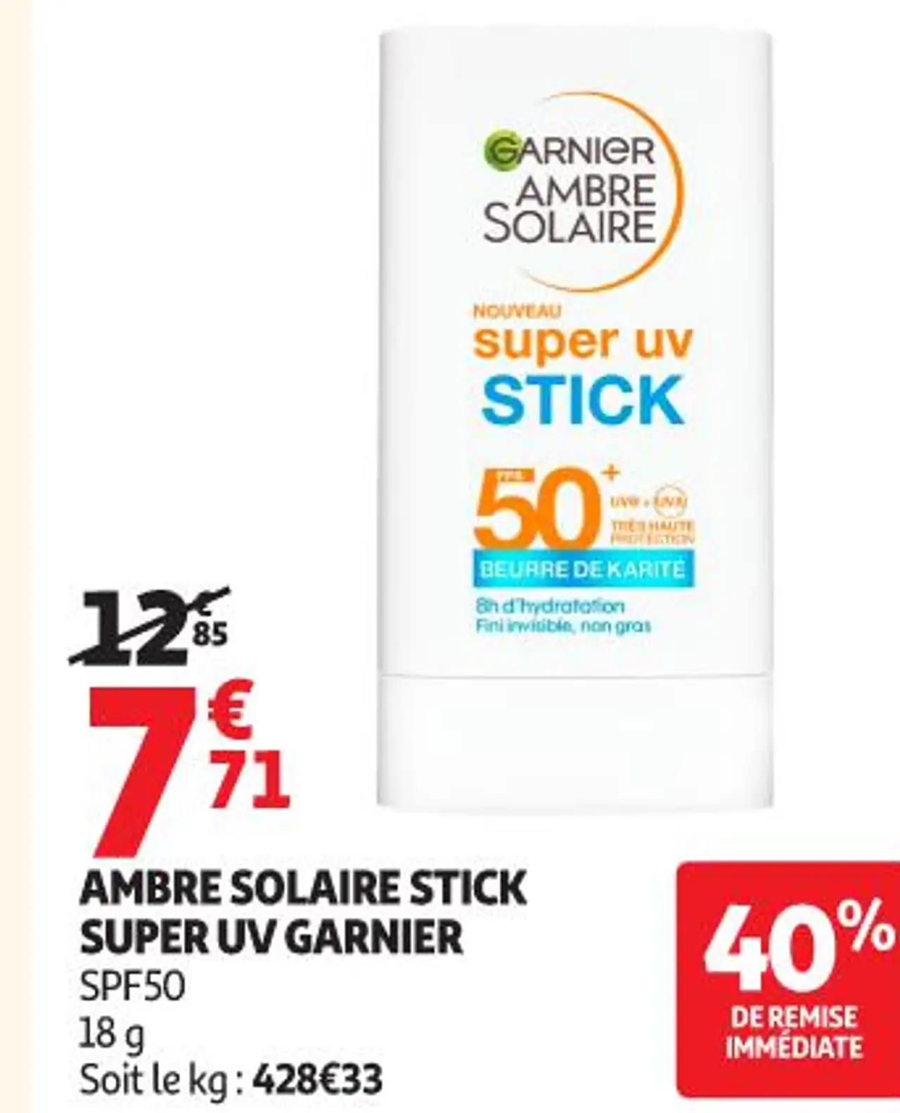 AMBRE SOLAIRE STICK SUPER UV GARNIER