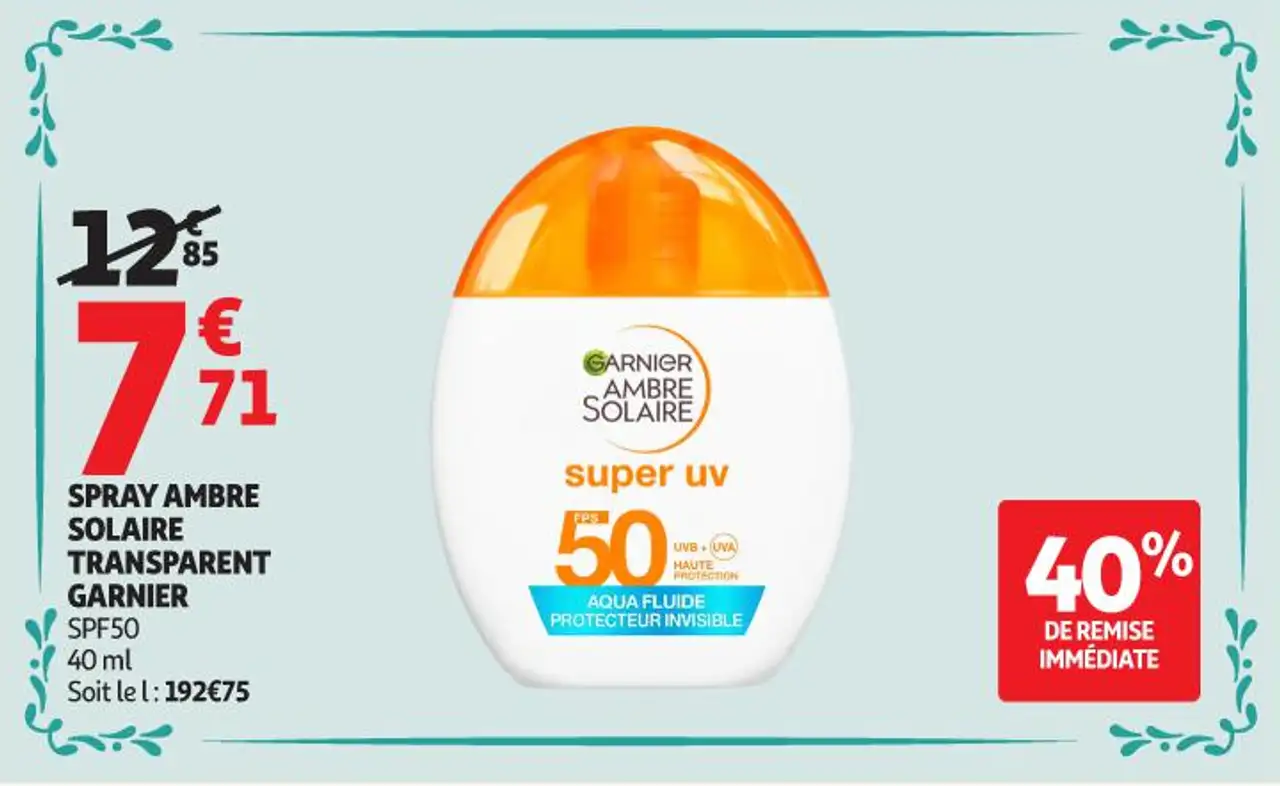 SPRAY AMBRE SOLAIRE TRANSPARENT GARNIER