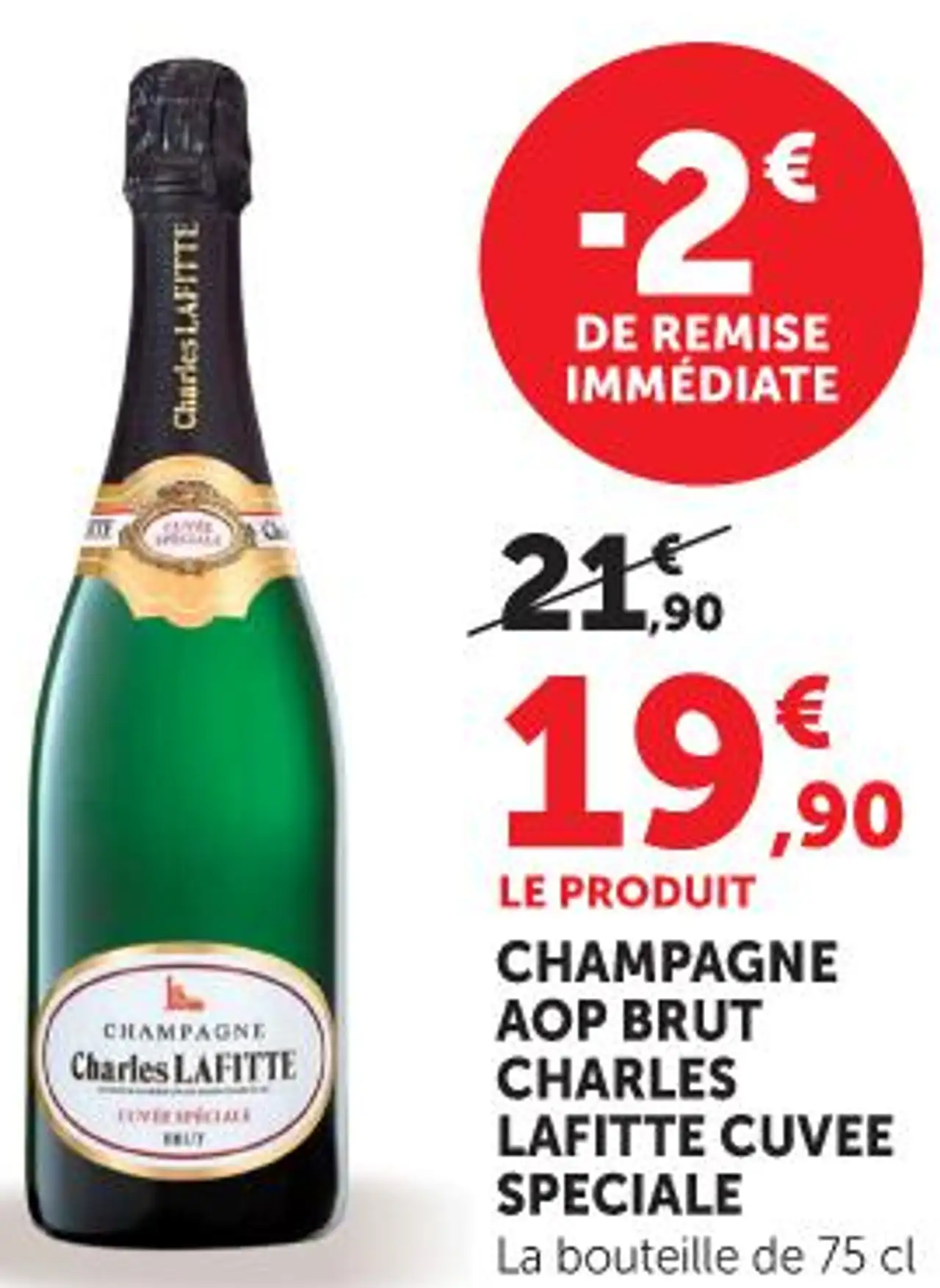 CHAMPAGNE AOP BRUT CHARLES LAFITTE CUVEE SPECIALE La bouteille de 75 cl