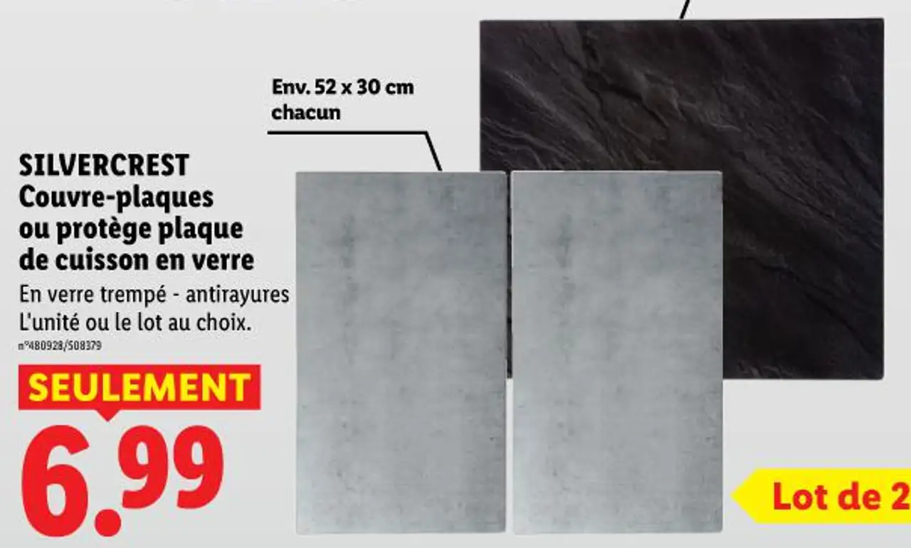 SILVERCREST Couvre-plaques ou protège plaque de cuisson en verre