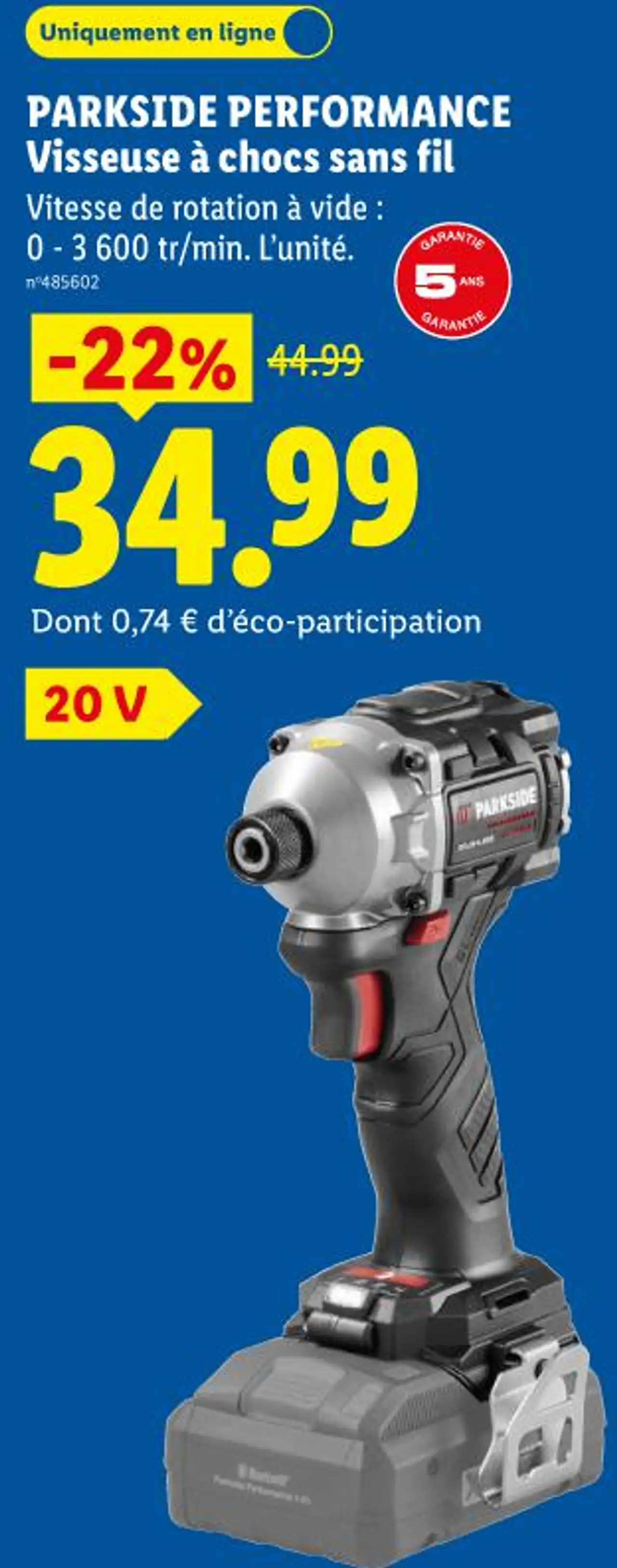 PARKSIDE PERFORMANCE Visseuse à chocs sans fil