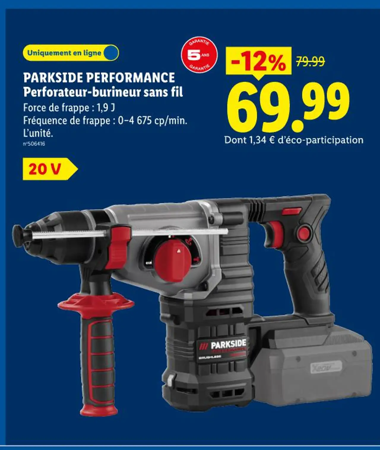 PARKSIDE PERFORMANCE Perforateur-burineur sans fil