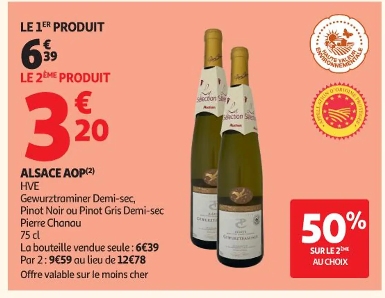 Pierre Chanau ALSACE AOP Gewurztraminer Demi-sec , Pinot Noir ou Pinot Gris Demi-sec 75 cl