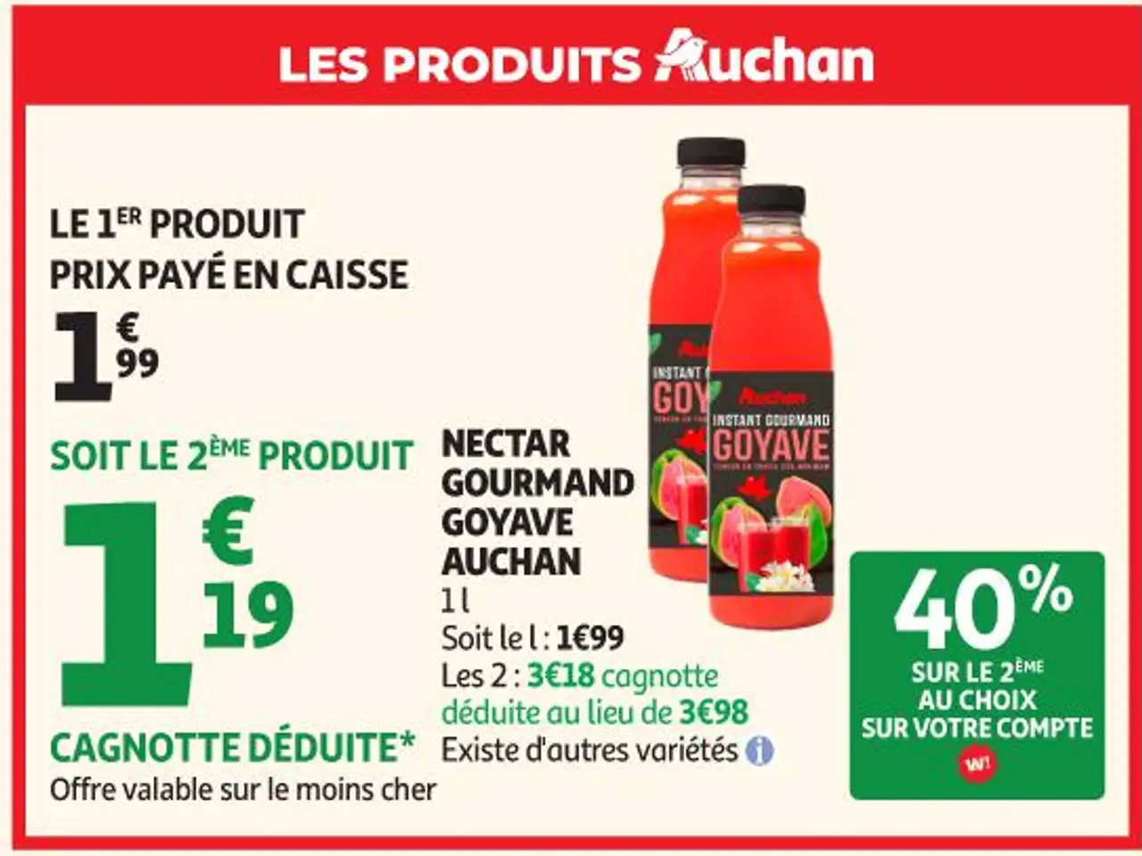 NECTAR GOURMAND GOYAVE AUCHAN