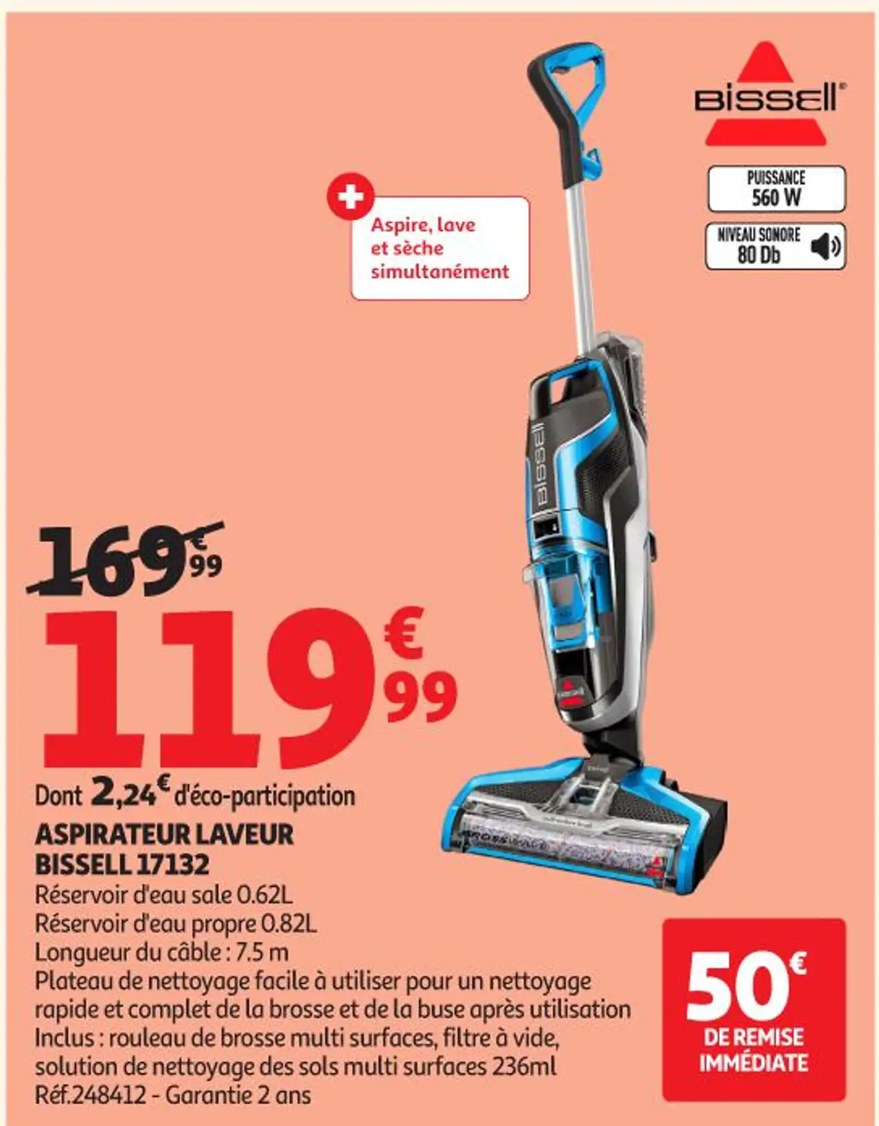 ASPIRATEUR LAVEUR BISSELL 17132