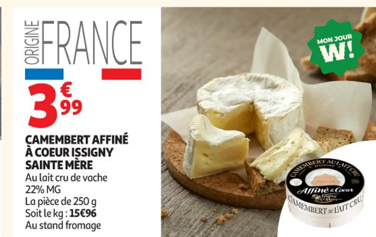 CAMEMBERT AFFINÉ À COEUR ISSIGNY SAINTE MÈRE