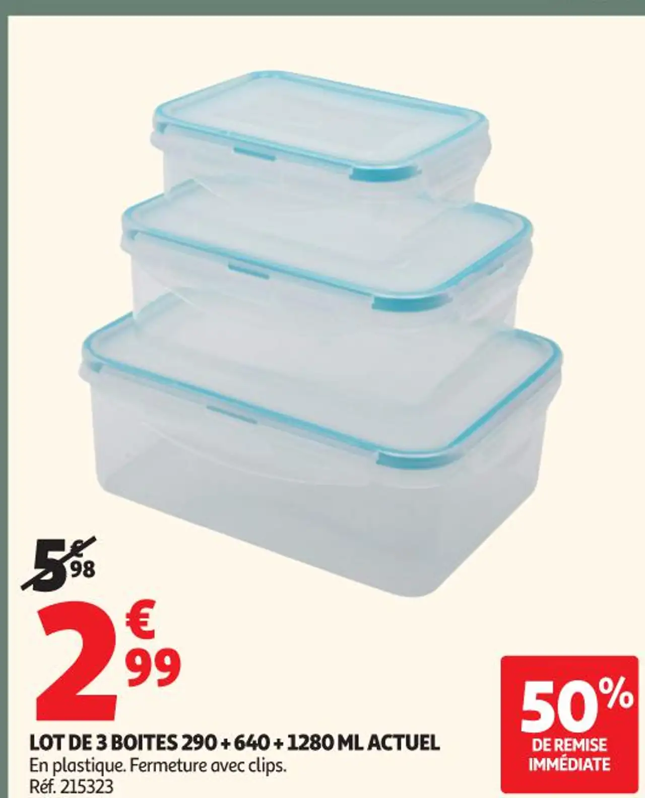 LOT DE 3 BOITES 290 + 640 + 1280 ML ACTUEL