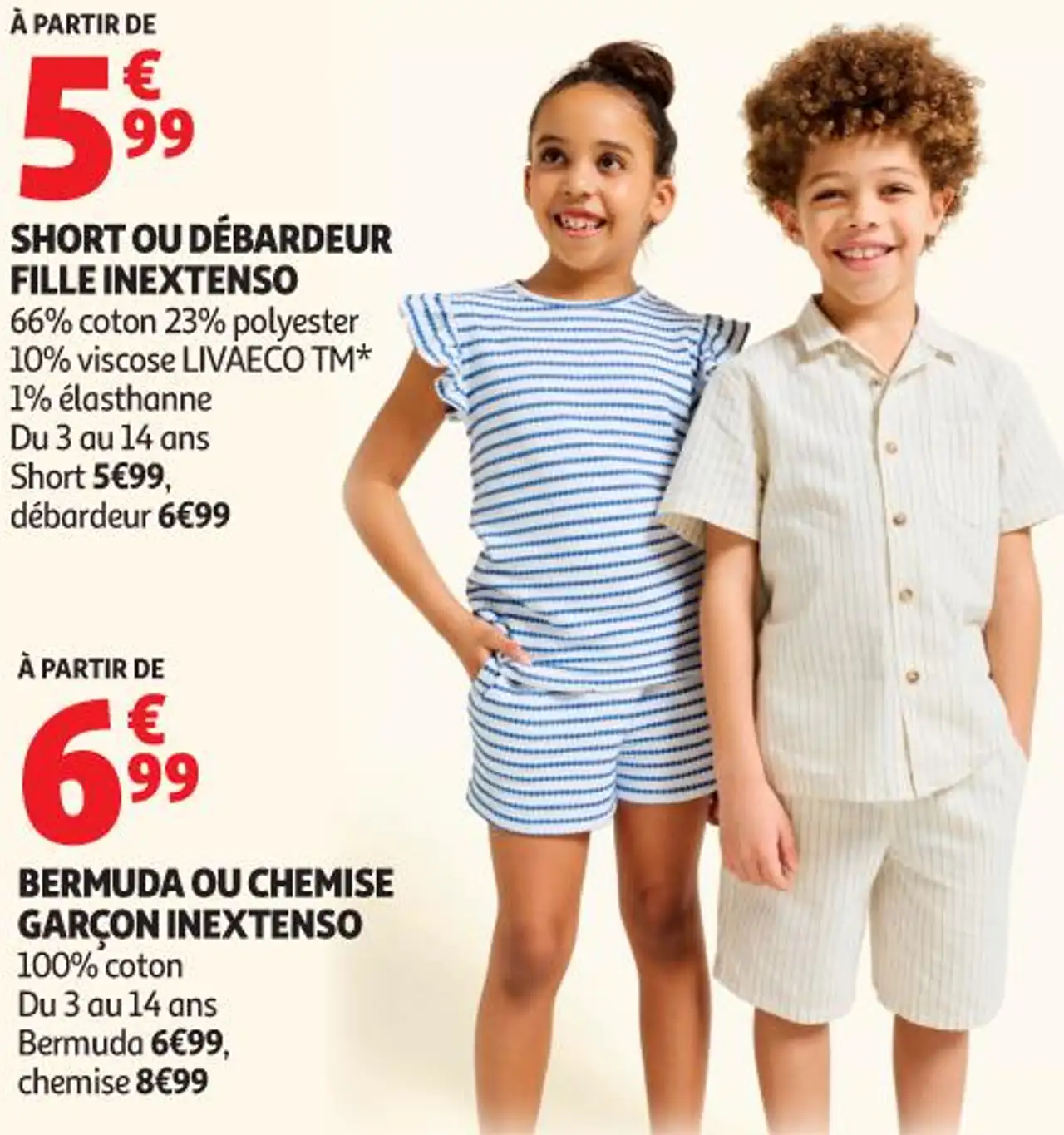 BERMUDA OU CHEMISE GARÇON INEXTENSO