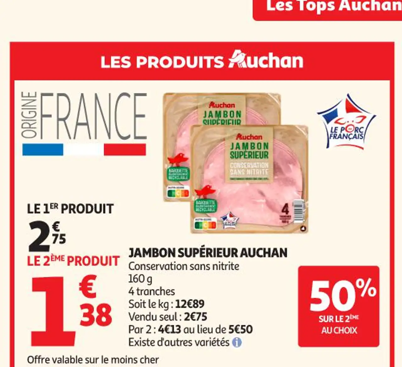 JAMBON SUPÉRIEUR AUCHAN