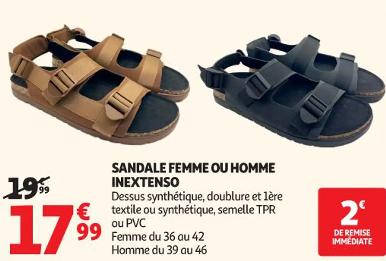 SANDALE FEMME OU HOMME INEXTENSO