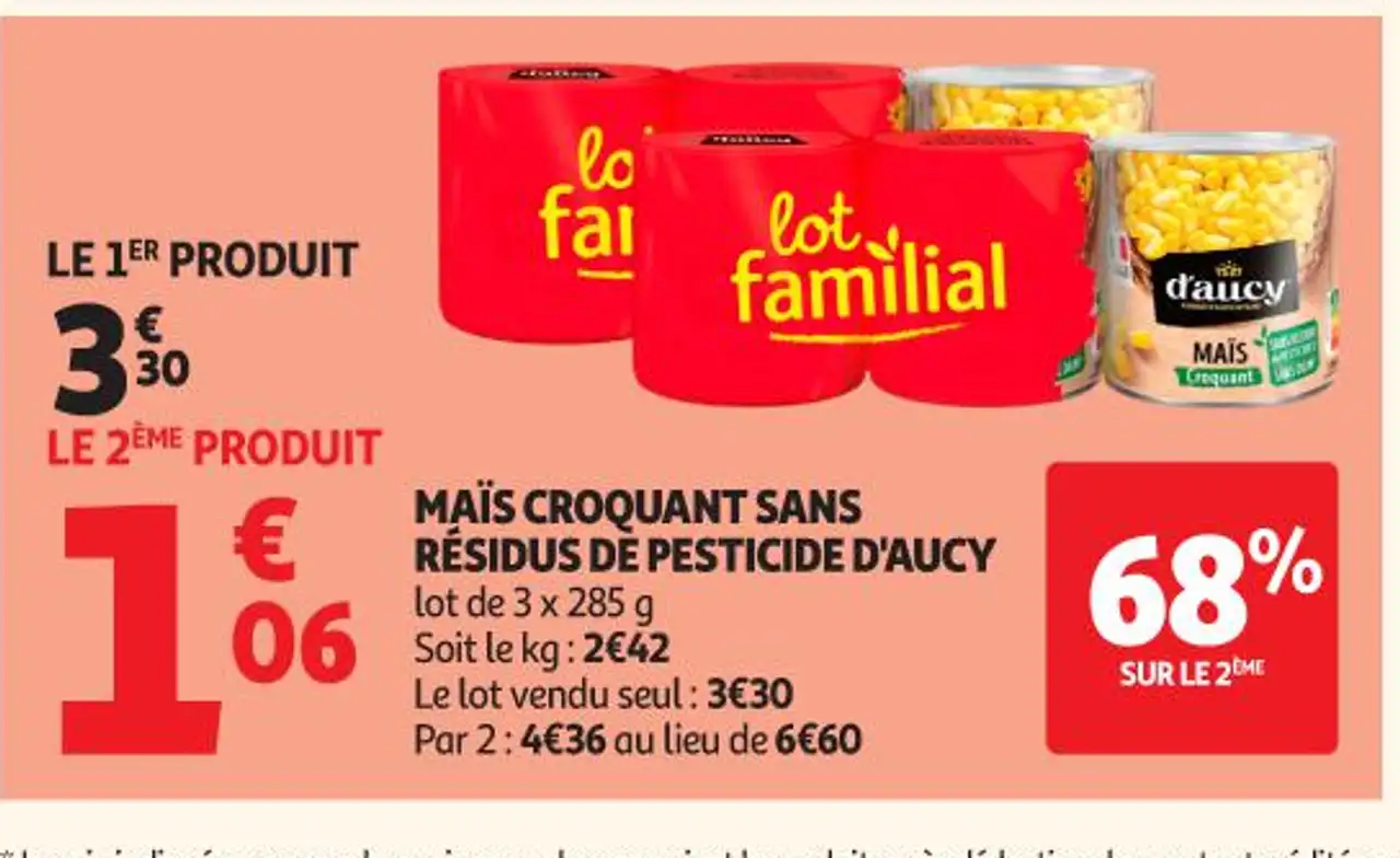 MAÏS CROQUANT SANS RÉSIDUS DE PESTICIDE D'AUCY