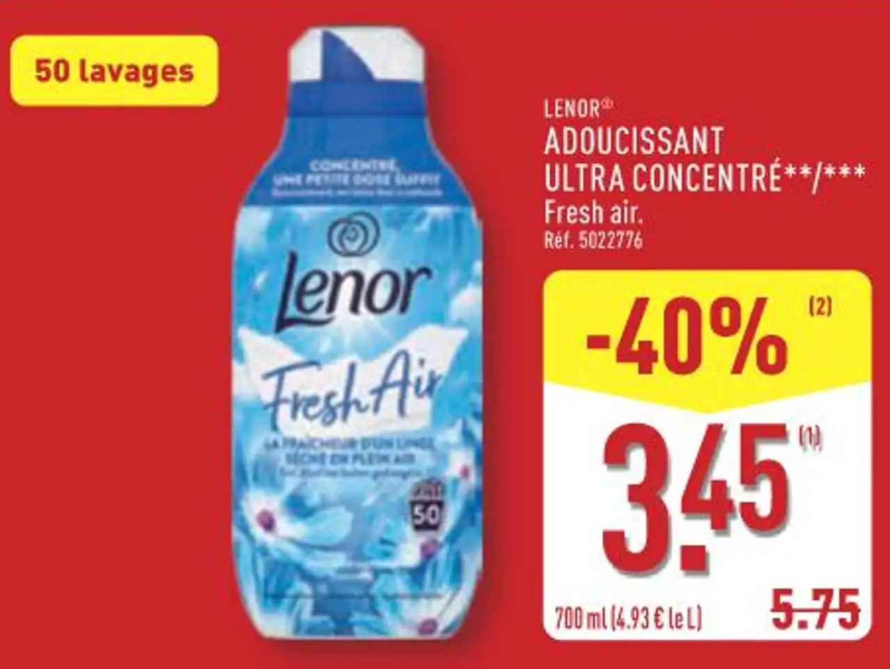 Lenor® adoucissant ultra concentré fresh air