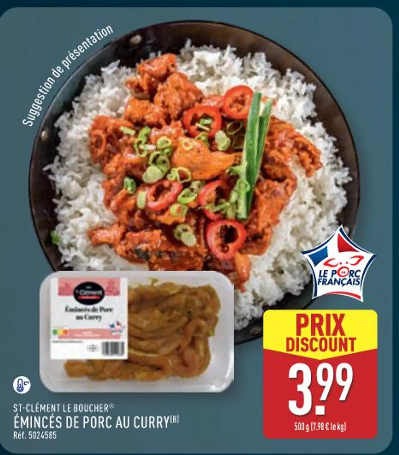 ST-CLÉMENT LE BOUCHER ÉMINCÉS DE PORC AU CURRY