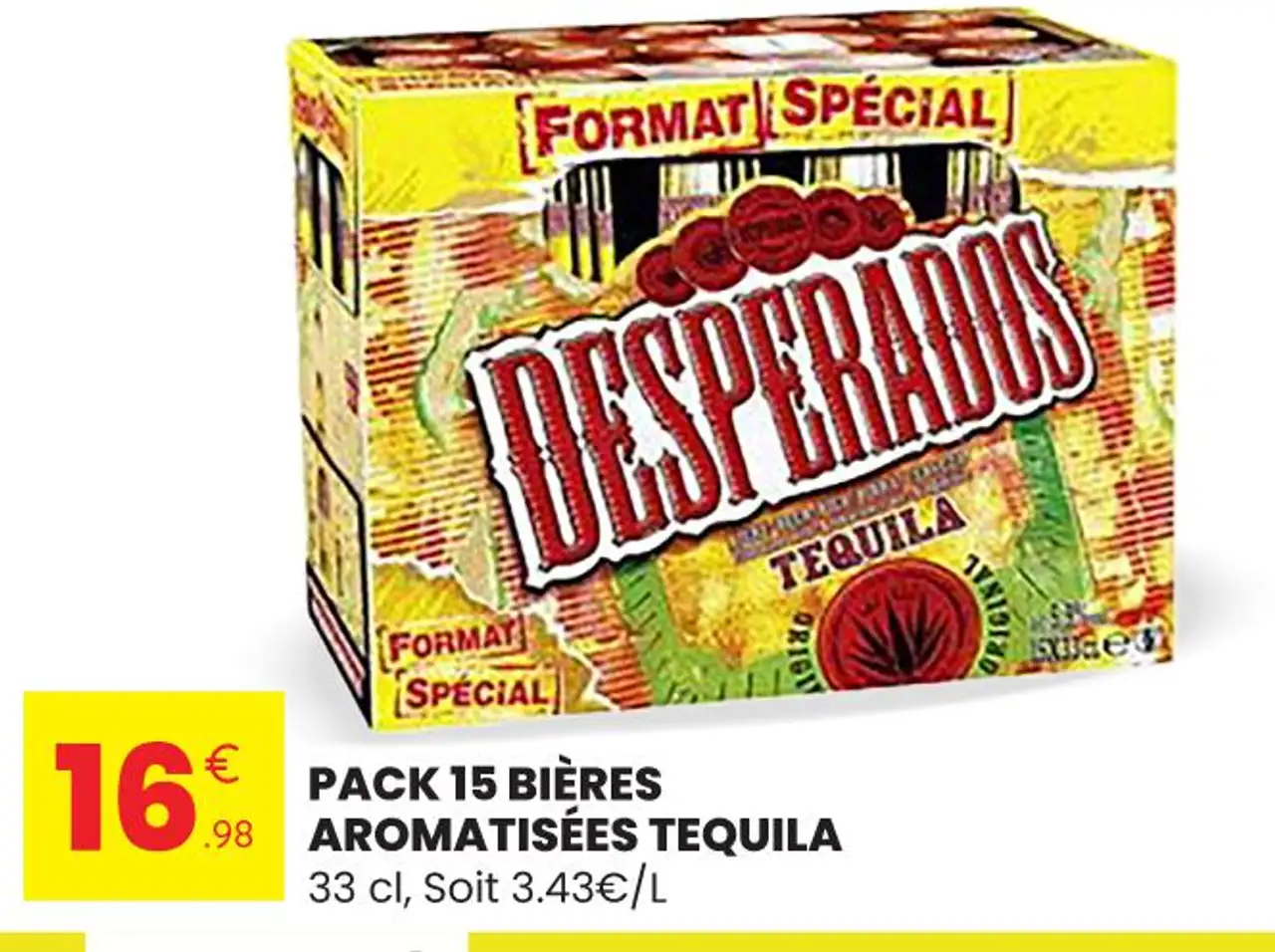 PACK 15 BIÈRES AROMATISÉES TEQUILA