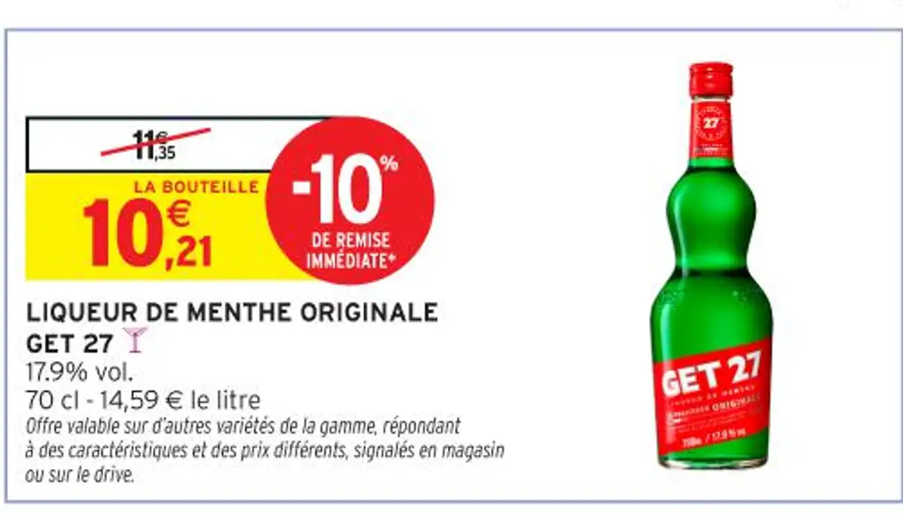 LIQUEUR DE MENTHE ORIGINALE GET 27
