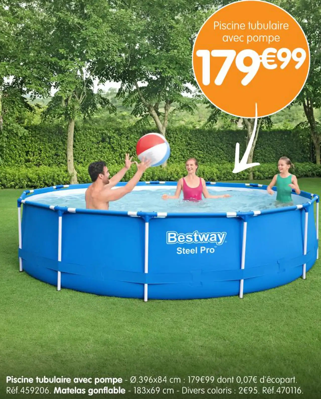 Piscine tubulaire avec pompe