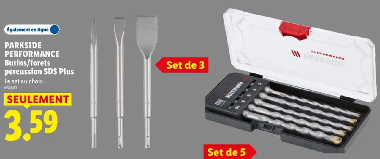 PARKSIDE PERFORMANCE Burins/forets percussion SDS Plus