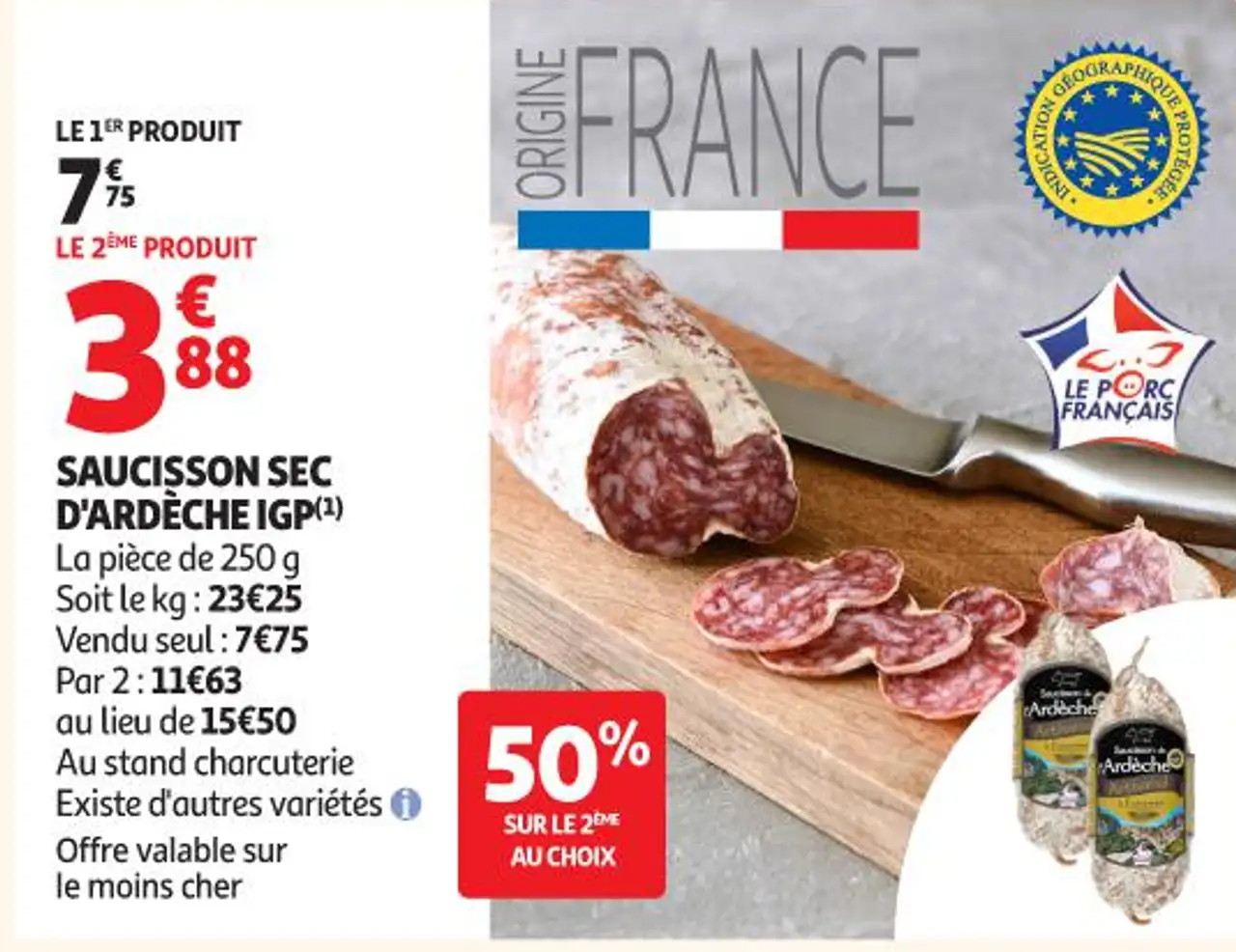 SAUCISSON SEC D'ARDÈCHE IGP(1)