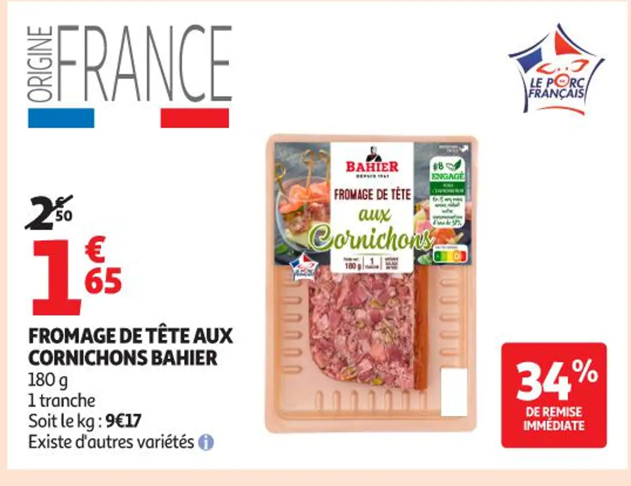 Fromage de tête aux cornichons Bahier