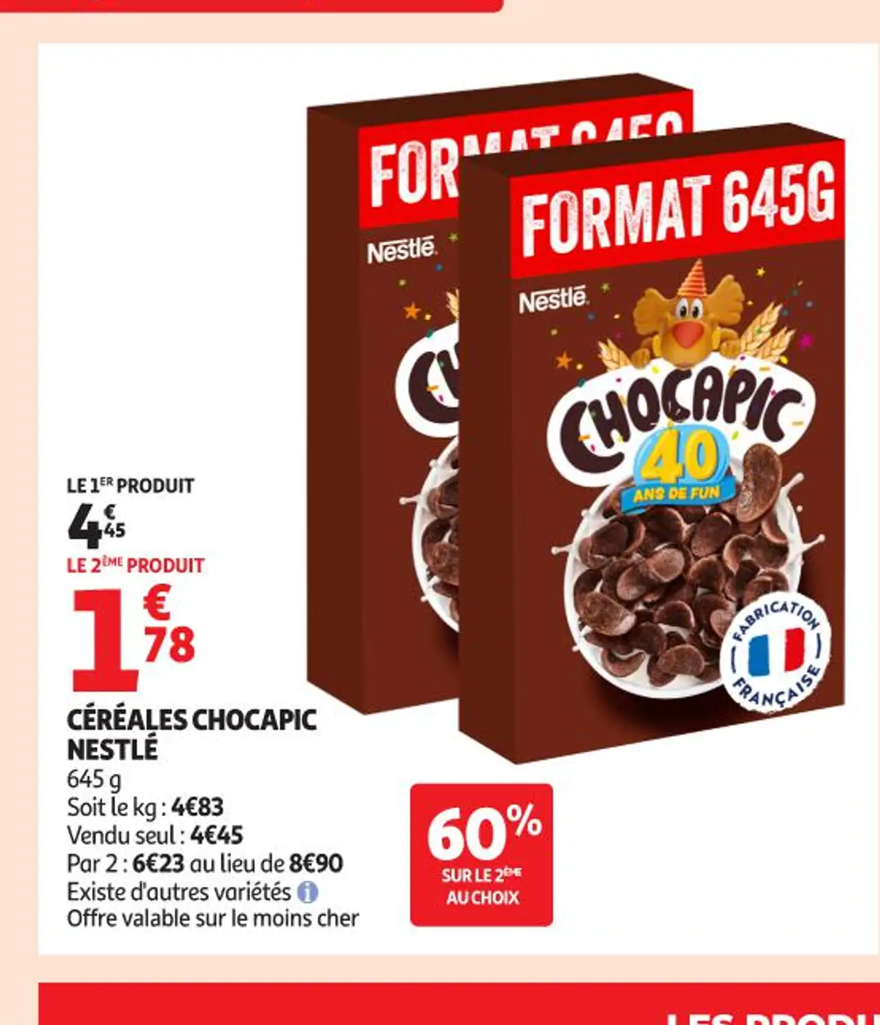 CÉRÉALES CHOCAPIC NESTLÉ