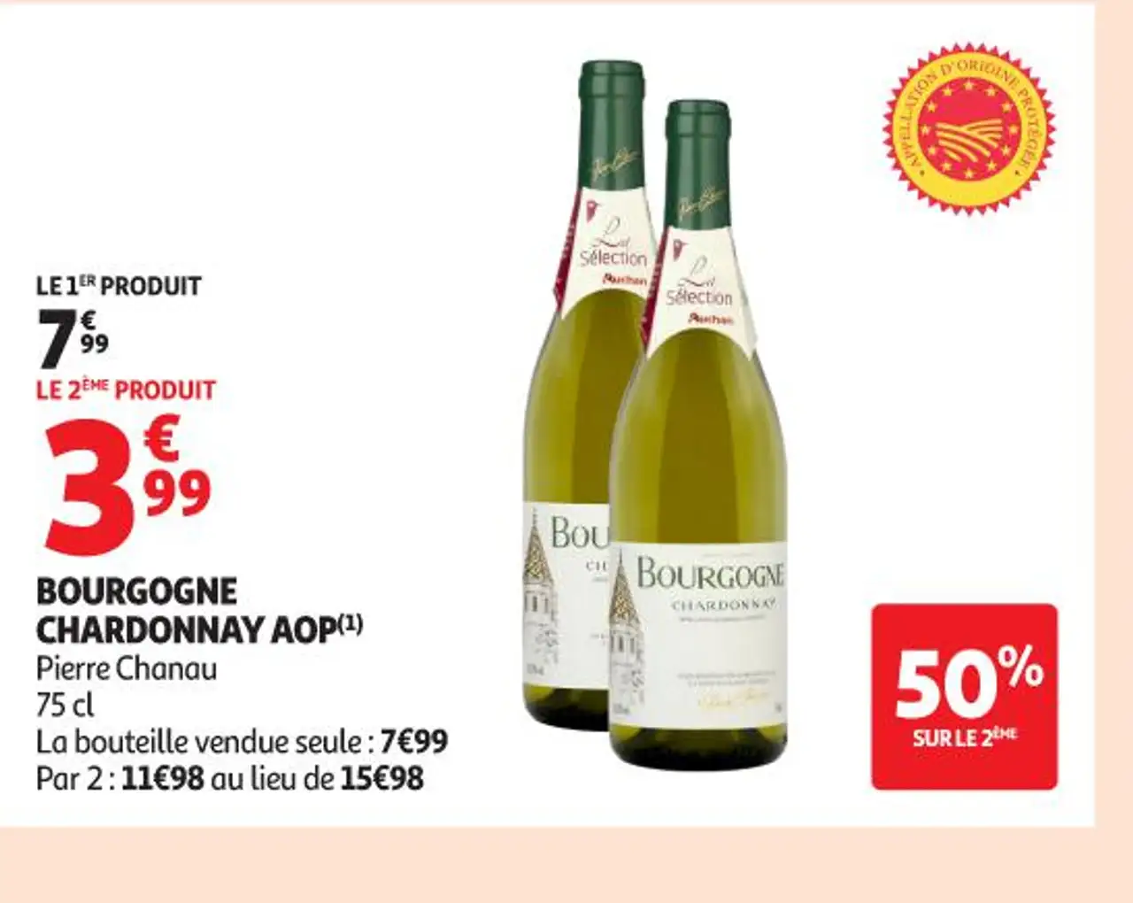 BOURGOGNE CHARDONNAY AOP(1) Pierre Chanau 75 cl