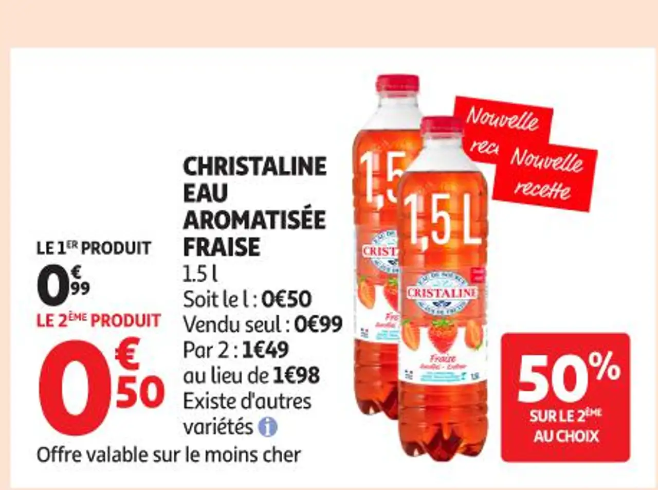 EAU AROMATISÉE FRAISE CRISTALINE