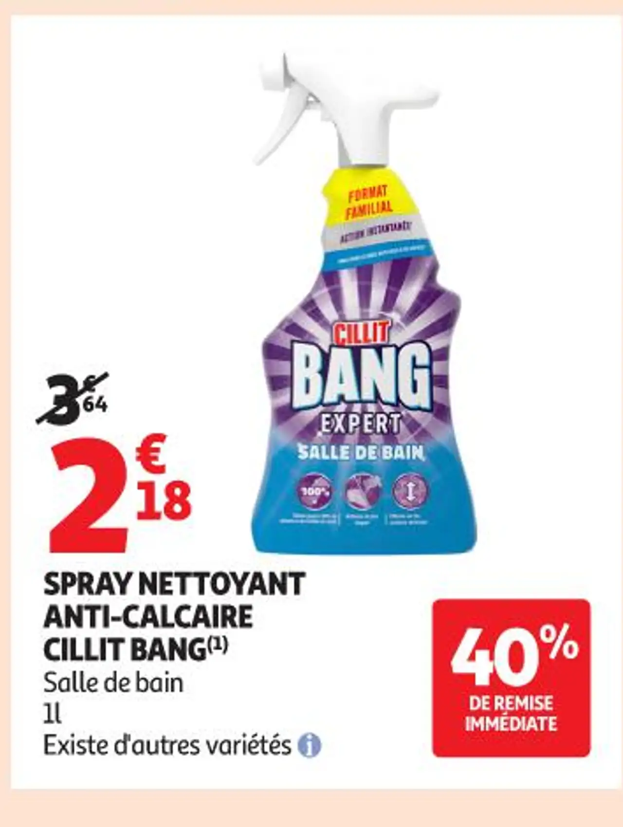 SPRAY NETTOYANT ANTI-CALCAIRE CILLIT BANG