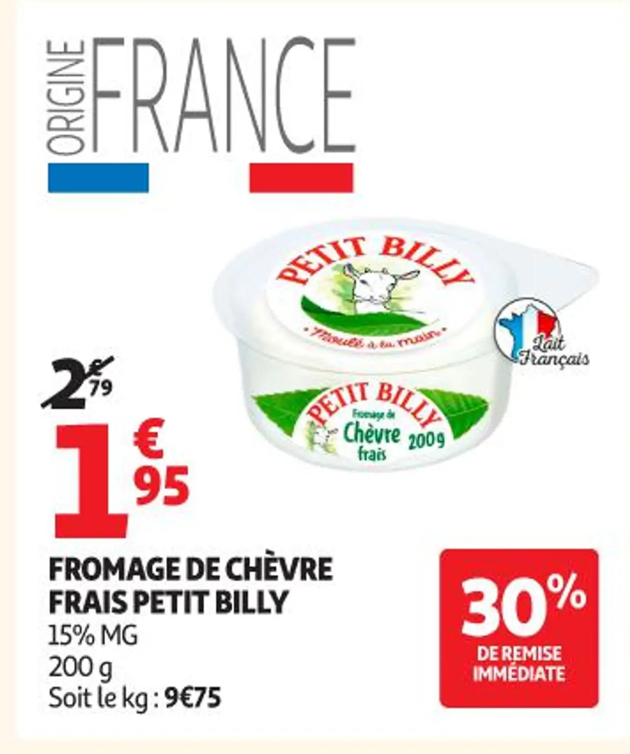FROMAGE DE CHÈVRE FRAIS PETIT BILLY