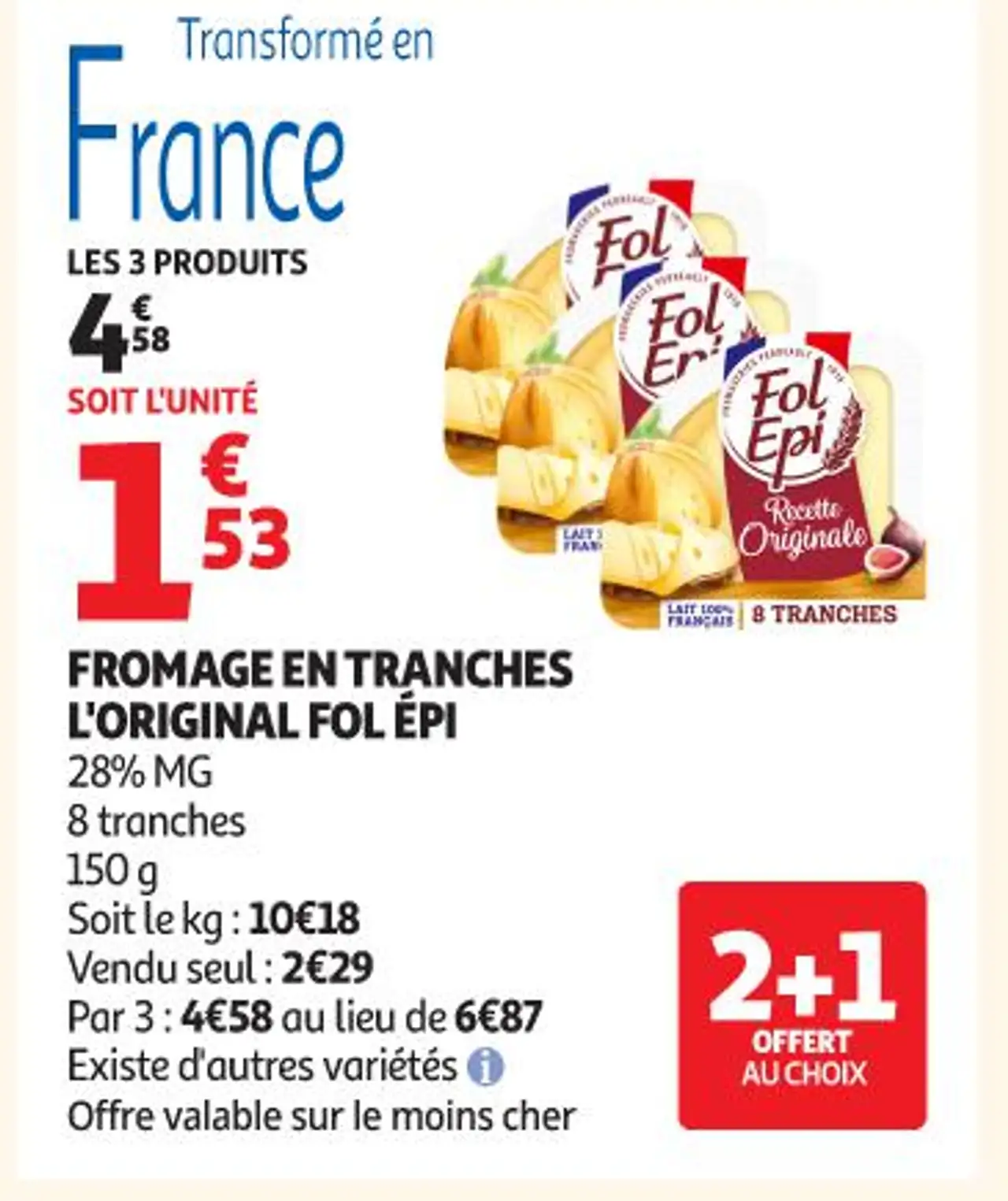 FROMAGE EN TRANCHES L'ORIGINAL FOL ÉPI