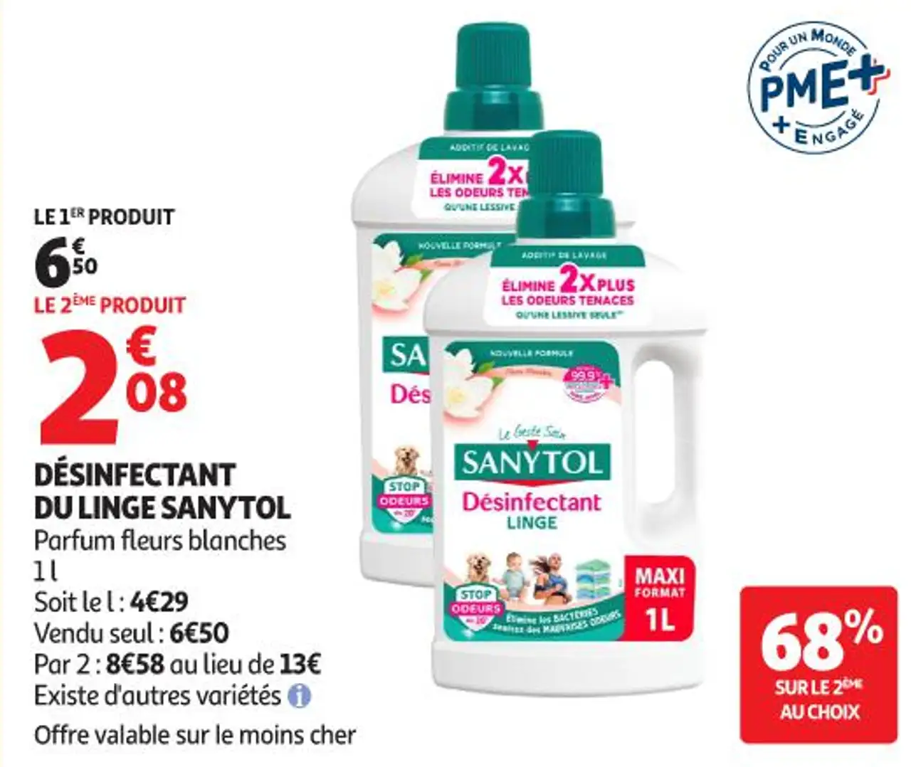 DÉSINFECTANT DU LINGE SANYTOL Parfum fleurs blanches