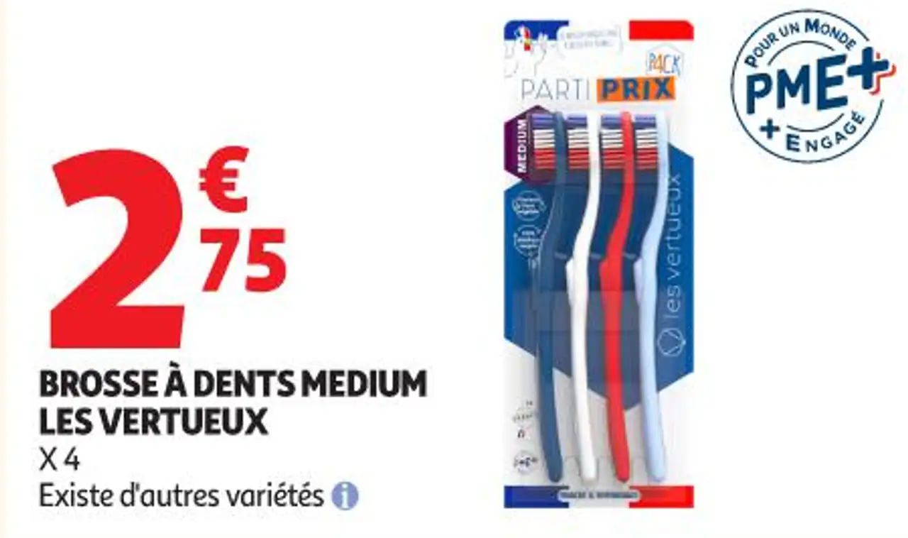 BROSSE À DENTS MEDIUM LES VERTUEUX
