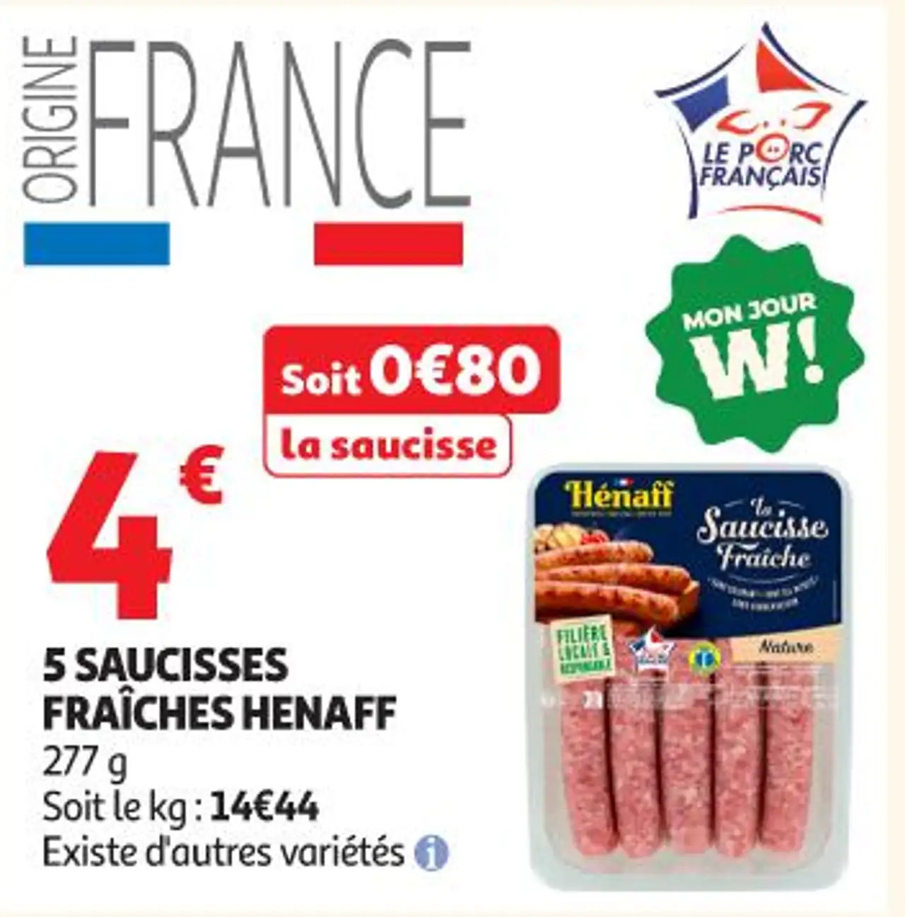 5 SAUCISSES FRAÎCHES HENAFF